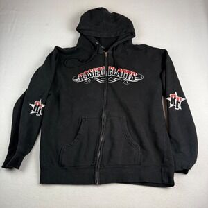 Rascal Flatts Band Zip Up Hoodie Mens Size Large Black Graphic Music Tour